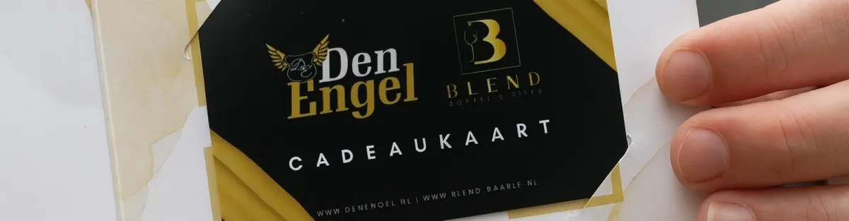 De cadeaukaart van Blend en Den Engel